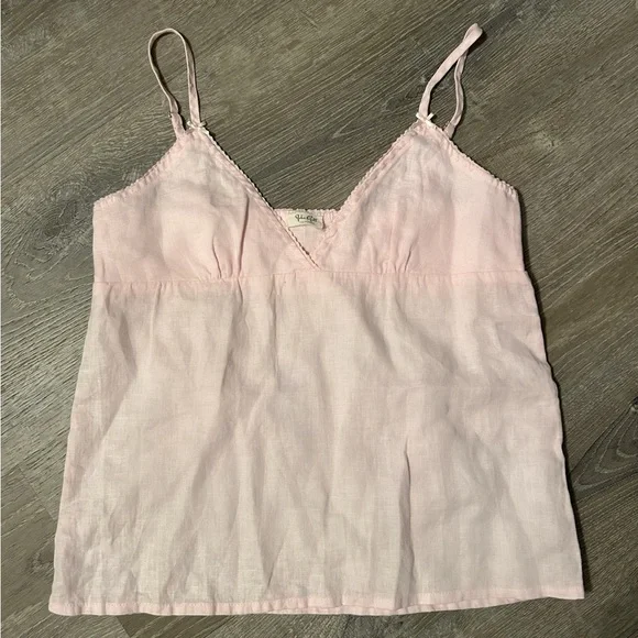 Brandy Melville Soft Pink V-Neck Top - Picture 2 of 5